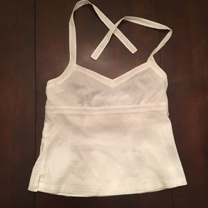 J Crew White Halter Top